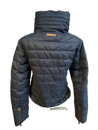 Naketano Damen warme Winterjacke Gr. M blau Reißverschluss großer Kragen - Bild 2 von 13