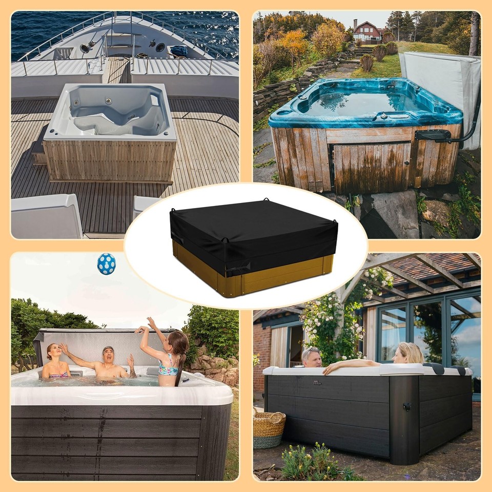 RICHIE Hot Tub Cover 95x95 Inch Fit 94x94 or 93x93 or 92x92 Square Outdoor SP... eBay