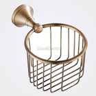 Antique Bathroom Toilet Paper Roll Holder Wall Mount Tissue Paper Storage Basket