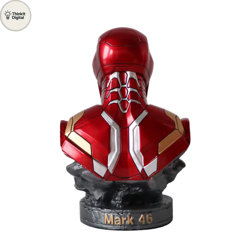 Iron Man Panther Bust Figure 16cm PVC | Marvel Avengers Statue Collectible - Photo 5/8