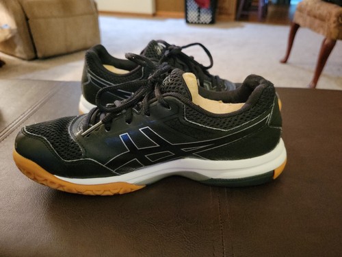 Zapatos deportivos de voleibol Gel Rocket de ASICS para mujer negros plateados talla 7,5 B756Y - Imagen 7 de 9