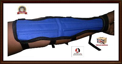 Red 4 Strap Archery Long ARM Guard Hunting Arm Guards 33cm Long x 9cm Wide