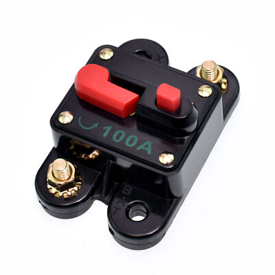 1pc In-Line DC Circuit Breaker 100 Amp High Current Replace Fuse Reset Amplifier