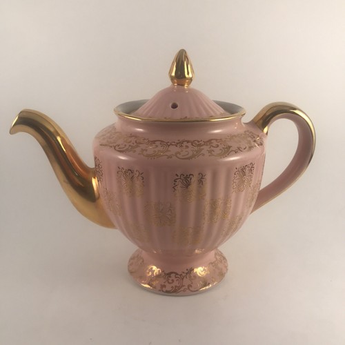 Hall China Pink Gold Label Los Angeles teapot Tea - Picture 2 of 10