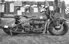 WW2 Picture Photo US ARMY MOTORCYCLE HARLEY DAVIDSON 8547