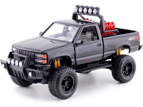 1992 Chevrolet 454 SS Pickup Truck Off Road Black 1/24 Diecast Model by Motormax - Picture 10 of 11