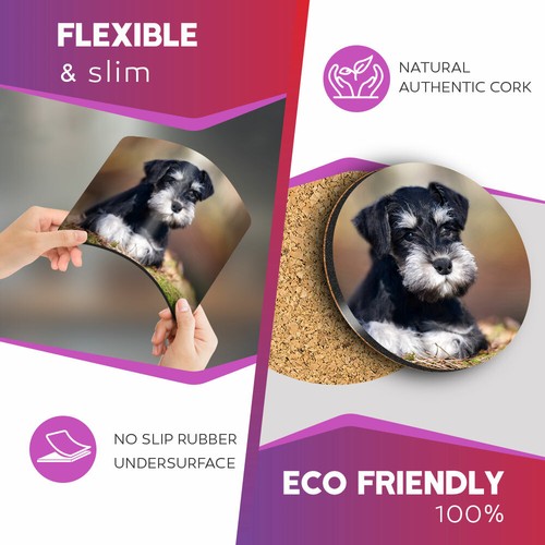 Mouse Mat & Coaster Set - Miniature Schnauzer Dog Puppy  #15550 - Afbeelding 6 van 8