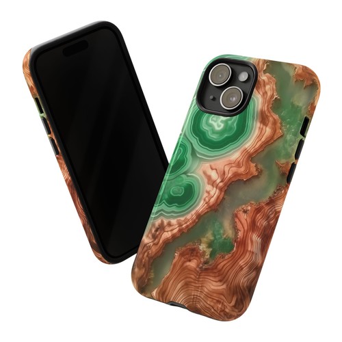 UV Print Mint Marble Resin Wood Phone Case for iPhone, Samsung Galaxy, Pixel - 第 24/163 張圖片