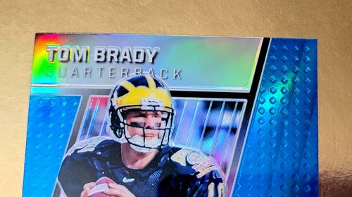Panini Prizm 2016 Draft Picks Tom Brady azul Prizm #95 Michigan casi nuevo + fotos UHD - Imagen 5 de 7