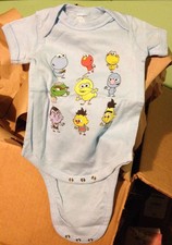 SESAME STREET Cookie, Elmo, Grouch, etc... Snapsuit Baby Romper 6M or 18M