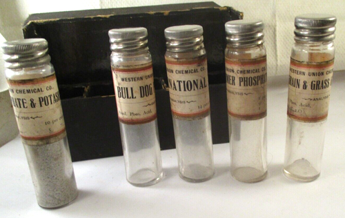 RARE Vintage WESTERN UNION CHEMICAL CO FARMERS CHEMICAL BOTTLE SAMPLE BOX - Picture 6 of 9