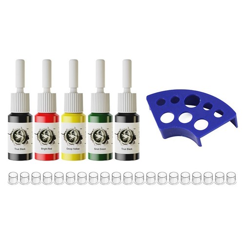 Beginner Tattoo Kit Set Machine Gun Power Supply Needles Cup Grip AU STOCK - Picture 4 of 6