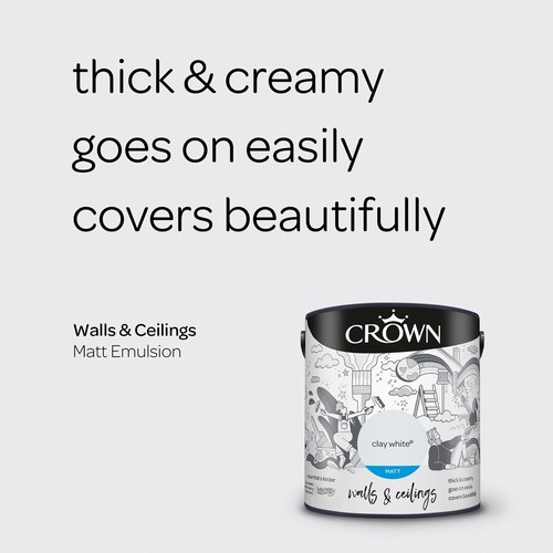 Crown Emulsion Paint Matt or Silk All Colours 2.5L - Picture 121 of 1,144