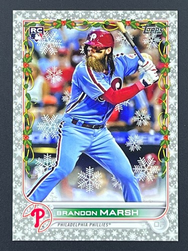 BRANDON MARSH RC 2022 Topps Holiday Metallic Snowflake #HW66 Phillies - Picture 1 of 2