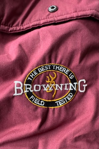 Browning Hombre Abrigo Chaqueta Grande Borgoña Cuero Cuello Pana Puños Excelente Estado - Imagen 2 de 14