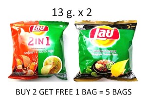 Lay-Lays-Thailand-Potato-Chips-Crispy-Snack-Food-Popular-Flavors-13g-x-2