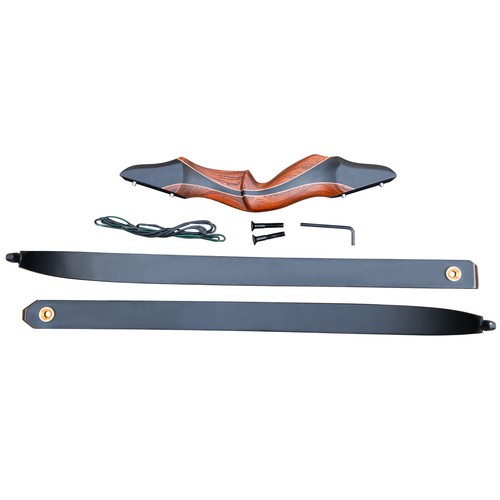 30-50lbs Archery Takedown Recurve Bow Wooden Riser for Right Hand Target Hunting - Picture 9 of 21