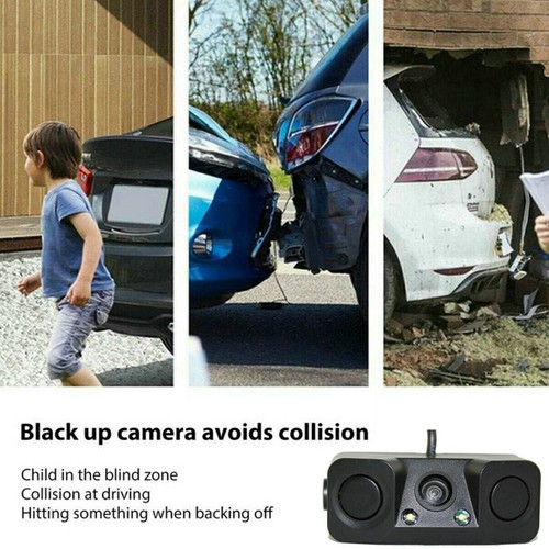 1 Set Car Reverse Auto Backup Parking Radar Rear View Camera With Parking Sensor - Picture 4 of 9