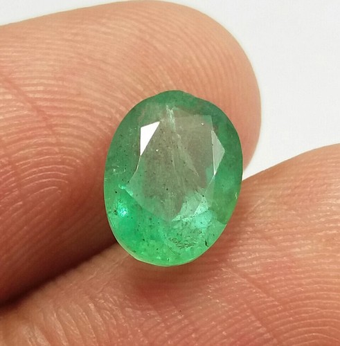 2.67 Ct Natural Top Green Zambia Emerald Oval Cut 10x7 MM Untreated Good Luster - Picture 8 of 12