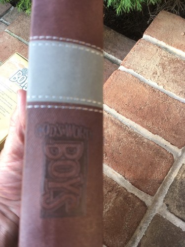 GOD'S WORD FOR BOYS DURAVELLA  BROWN SLATE CROSS DESIGN - Bild 10 von 10