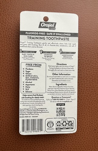 Orajel Kids Cocomelon Fluoride-Free Training Toothpaste w/ Brush 0-3yrs Stage 2 - Picture 2 of 2