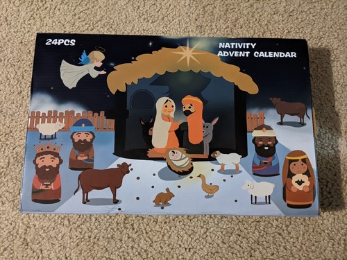 Nativity Scene Advent Calendar Set 24 Days of Christmas Countdown Calendar - Picture 5 of 5
