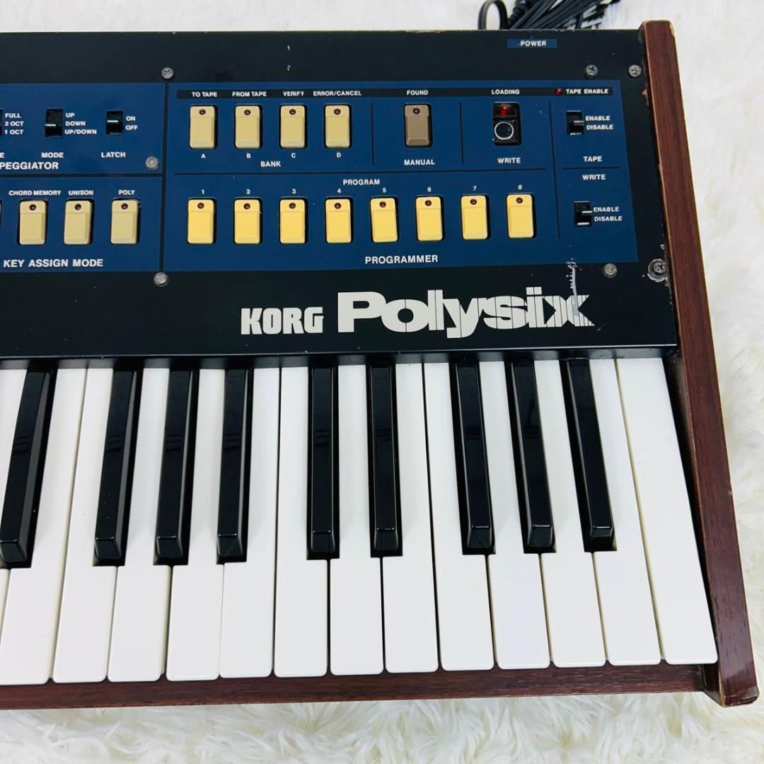 Used Korg Polysix PS-6 Synthesizer Keyboard Musical