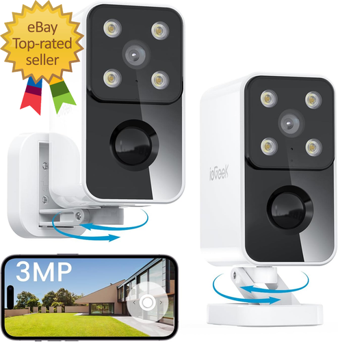 Security Cameras Wireless Outdoor Pan Rotating 180° Home Outdoor Security Camera - Picture 1 of 9