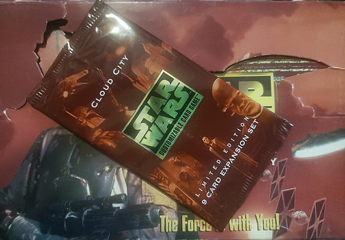 Pack booster de vente en gros 9 cartes aléatoires Star Wars Cloud City CCG One 1997