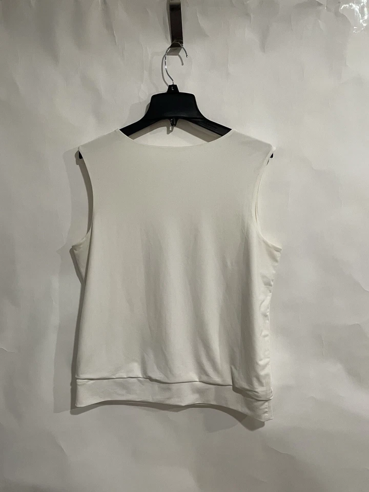 CLEO Ivory Womens Top Sleeve Less Lined Size L  - Image 3 of 4