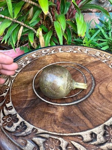 1890's Antique Rare Brass Hand Forged Owner Name Marked Beautiful Bell 3.5 x 2'' - Picture 7 of 14