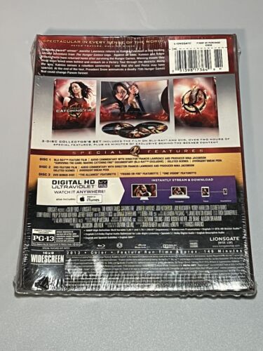 The Hunger Games Catching Fire Blu-ray DVD 3 Disc Collector's Edition Target NEW - Picture 2 of 2