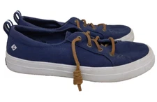 $60 SPERRY 7W Sneakers Crest Vibe Navy Canvas STS98642