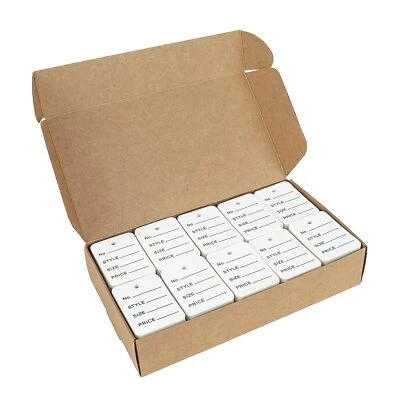 G2PLUS 1000 PCS Price Tags,1.94"X1.38" White Paper Tags for Clothes Size,Lables,Coupon