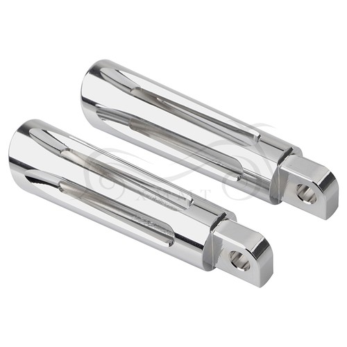 Motor Chrome Passenger Foot pegs Fit For Harley Road King Softail Deluxe FLSTN - Picture 5 of 12