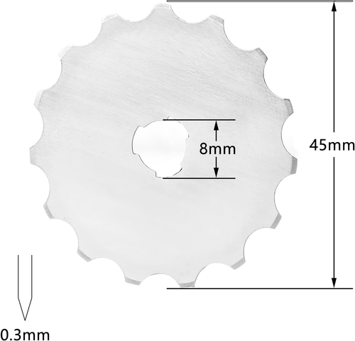 45Mm Rotary Cutter Blades, 5PCS Perforating Rotary Replacement Blade, Wide Skip - Picture 2 of 12