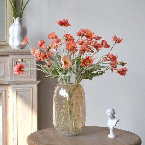 Faux Colorful Poppy Flower, Real Touch Flowers, Faux Poppy Stems, Wedding/Home - Picture 6 of 6