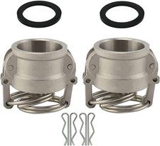 2 PCS 1.5" Aluminum Cam and Groove Fitting Type DC Dust Cap with Gasket