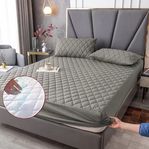 Waterproof Thicken Mattress Protector Cover Non-slip Fitted Bed Sheet Bed Cover - Afbeelding 29 van 31
