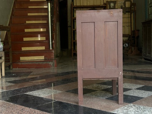 Rare Vintage Ancien Unique en Bois Handmade 4 Tiroir Poitrine Ferme Armoire - Photo 16 sur 16