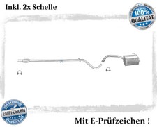 Auspuffanlage für Ford KA II 1.2 16V 51KW Auspuff Endtopf Mittelrohr Schelle