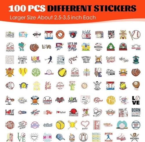 124 Pcs Baseball Party Favor Set 12 Baseball Drawstring Bags 13 x 17 Inch 12 Min - Picture 4 of 6