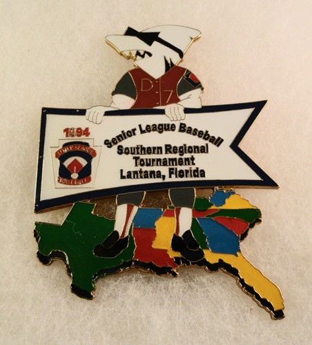3 Little League Baseball PINs - FL D7 - 3" X 4" 1994 Sr. Tour. Lantana Florida - Picture 2 of 7