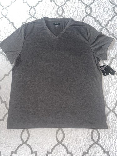 Chemise homme col V stretch grise Alfatech by Alfani neuve avec étiquette taille XXL