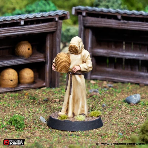 Colmenas y apicultores - Rey y país - Paisaje imprimible Wargaming D&D DnD 28 - Imagen 2 de 6