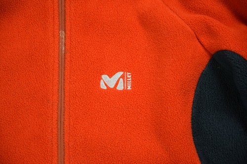 MILLET FLEECE ZIP JACKET ORANGE GRAY SIZE XL POLARTEC - Picture 3 of 8