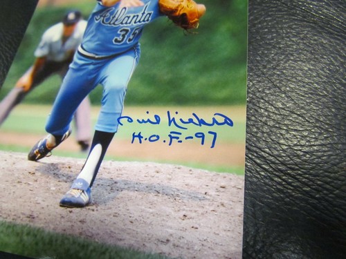 Phil Niekro autographed signed HOF 97 photo 6 - Picture 3 of 4