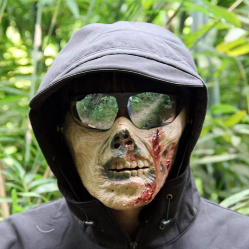 New Army Zombie Skull Half-face Corpse Airsoft Paintball Tactical Protect Mask - Picture 8 of 20