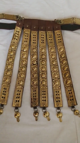 Cinturón de recreación de cingulo centurión de Roma correas de latón y cuero decoración colgante - Vídeo 1 de 1