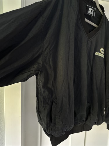 Green Bay Super Bowl XXXI Champions Windbreaker Starter Pullover XLarge Vintage - Picture 8 of 20